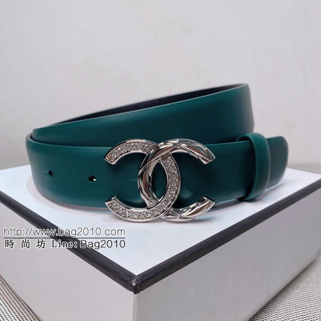 Chanel女士皮帶 香奈兒雙C時尚腰帶  jjp1896